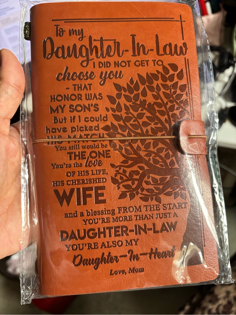 Leatherette Daughter-In-Law Journal - Brown
